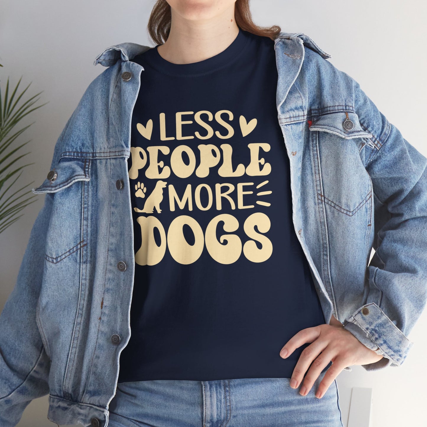 Les People more Dogs Cute Doglover Shirt Cozy Comfort Colors Unisex Heavy Cotton T-Shirt