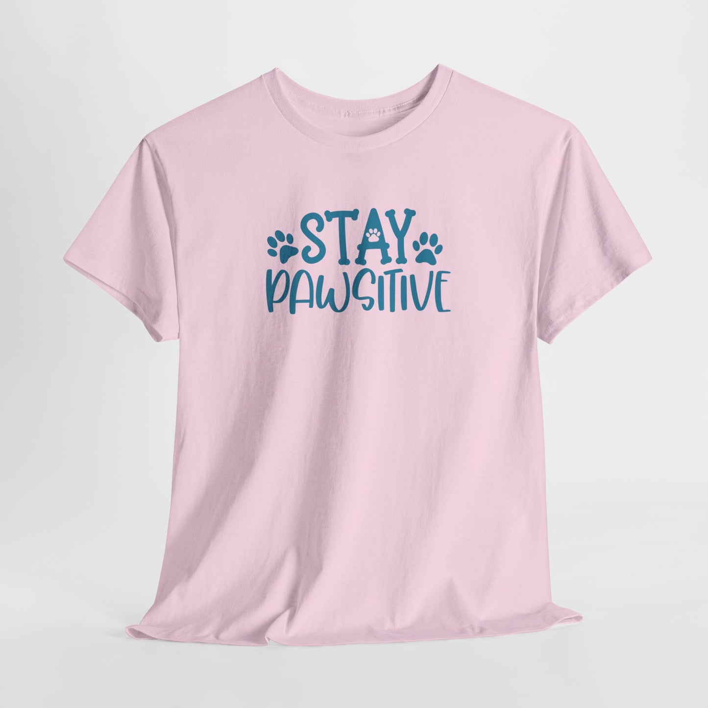 Stay Pawsitive Cute Doglover Shirt Cozy Comfort Colors Unisex Heavy Cotton T-Shirt