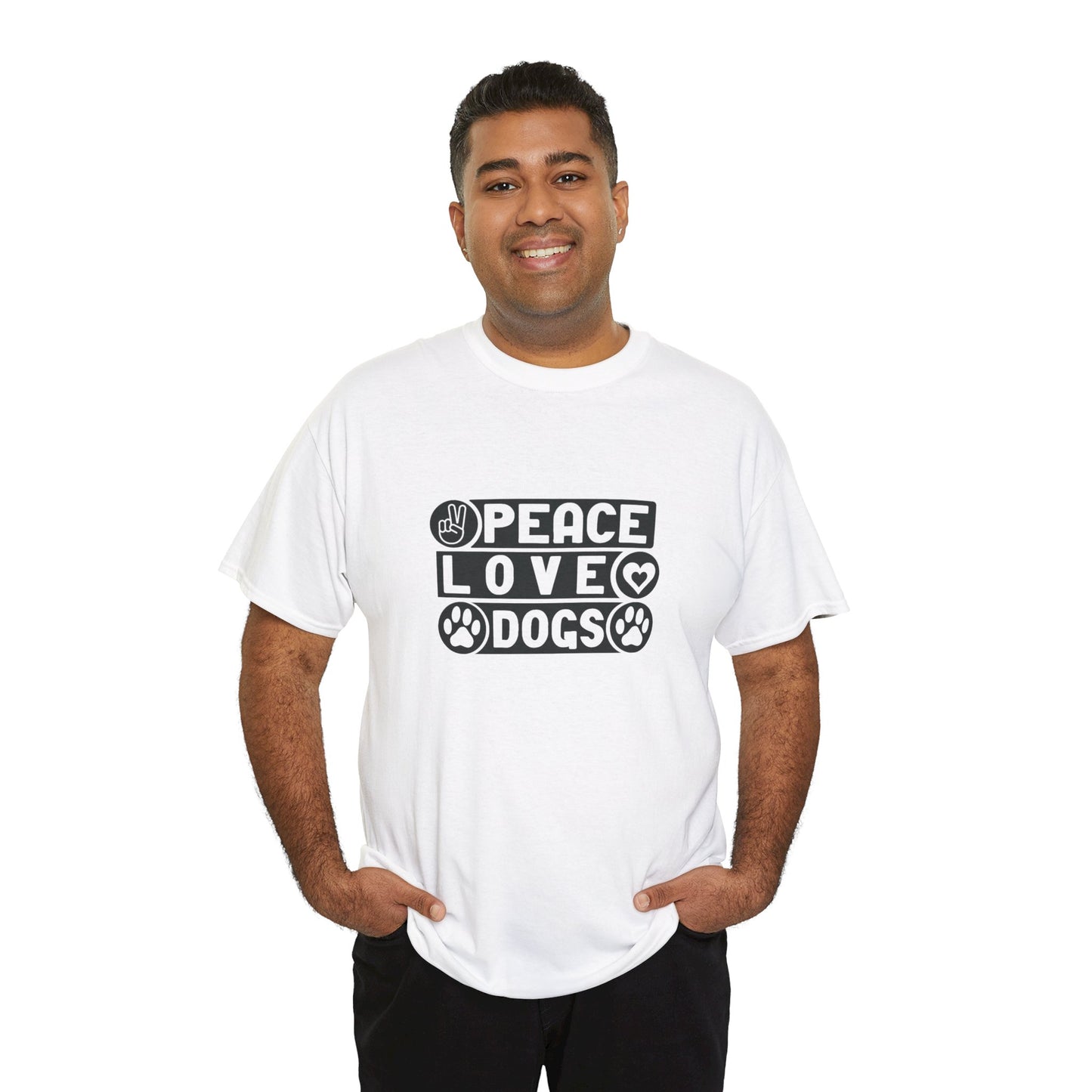 Peace Love Dogs  Unisex Heavy Cotton Tee