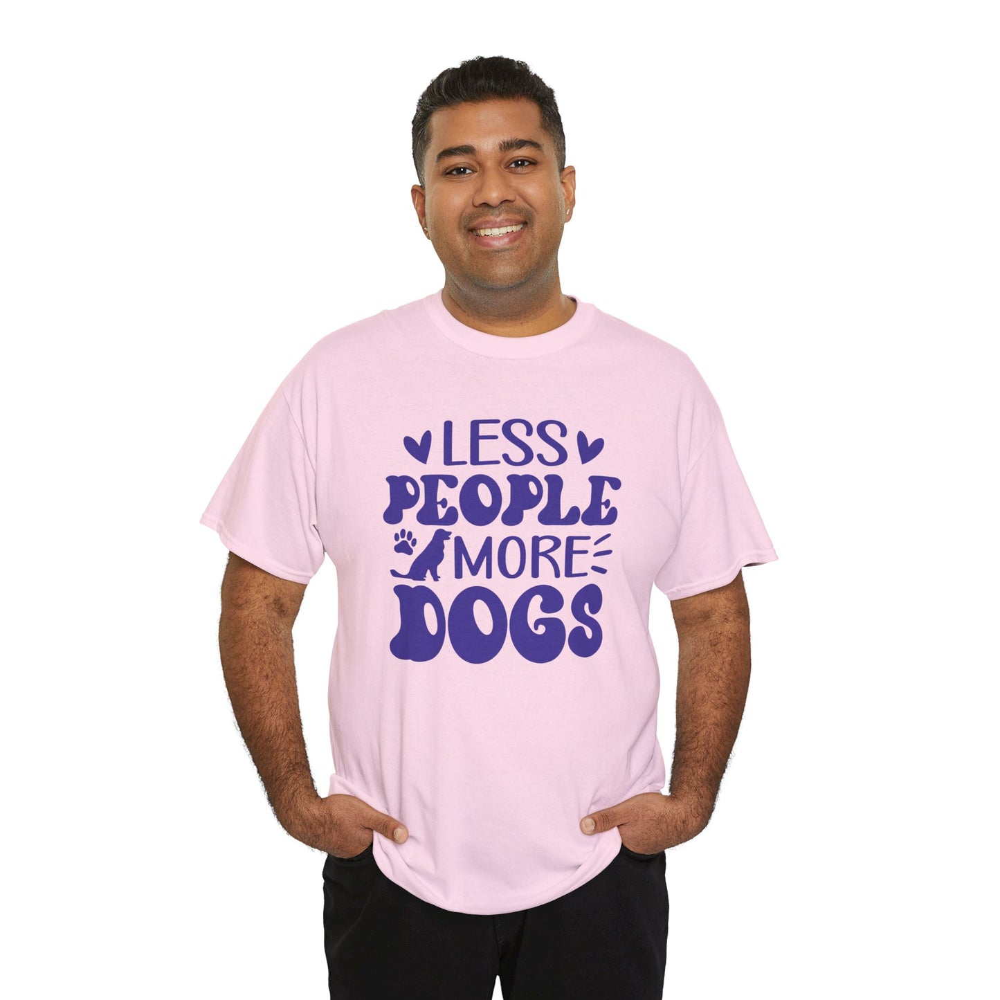 Les People more Dogs Cute Doglover Shirt Cozy Comfort Colors Unisex Heavy Cotton T-Shirt