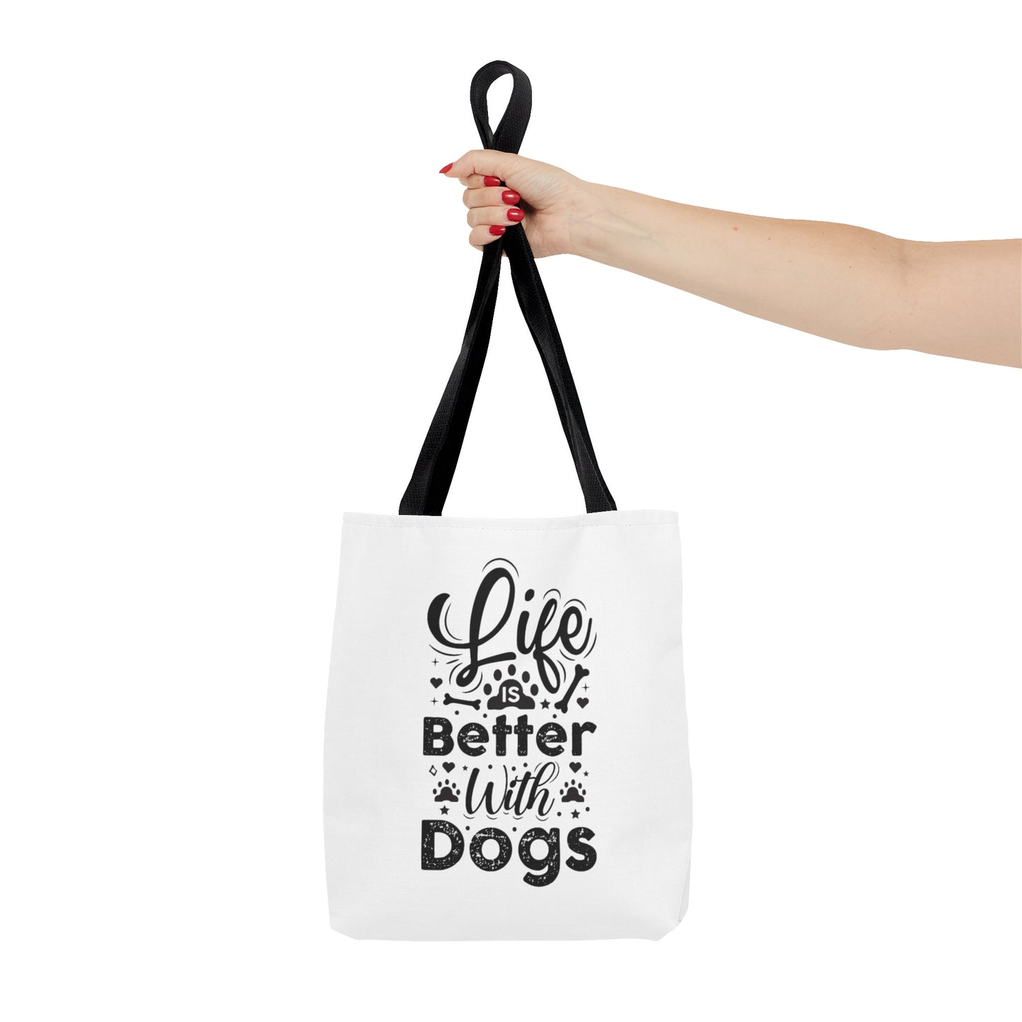 Life is better with dogs Tote Bag