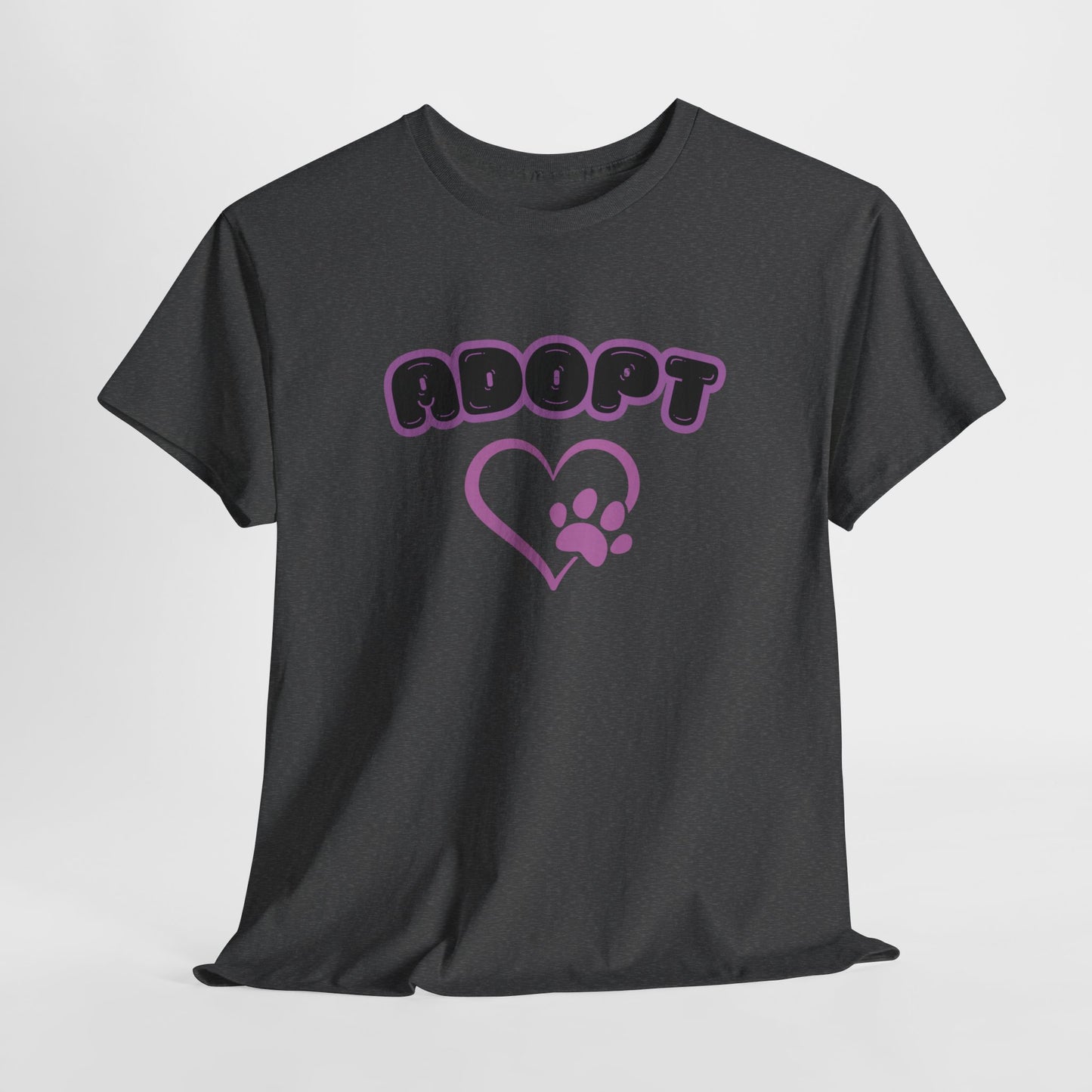 Adopt Dog Rescue Shirt Neon Colors Unisex Heavy Cotton T-Shirt